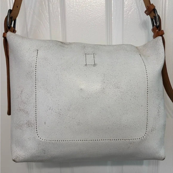 ✨MASSIMO PALOMBA Crossbody Satchel Messenger Bag in Suede & Distressed Leather
